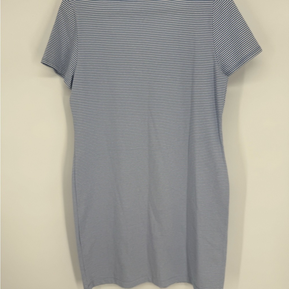 Tommy Hilfiger Blue & White Striped Lace-Up Neck Dress | Size M - Picture 3 of 3